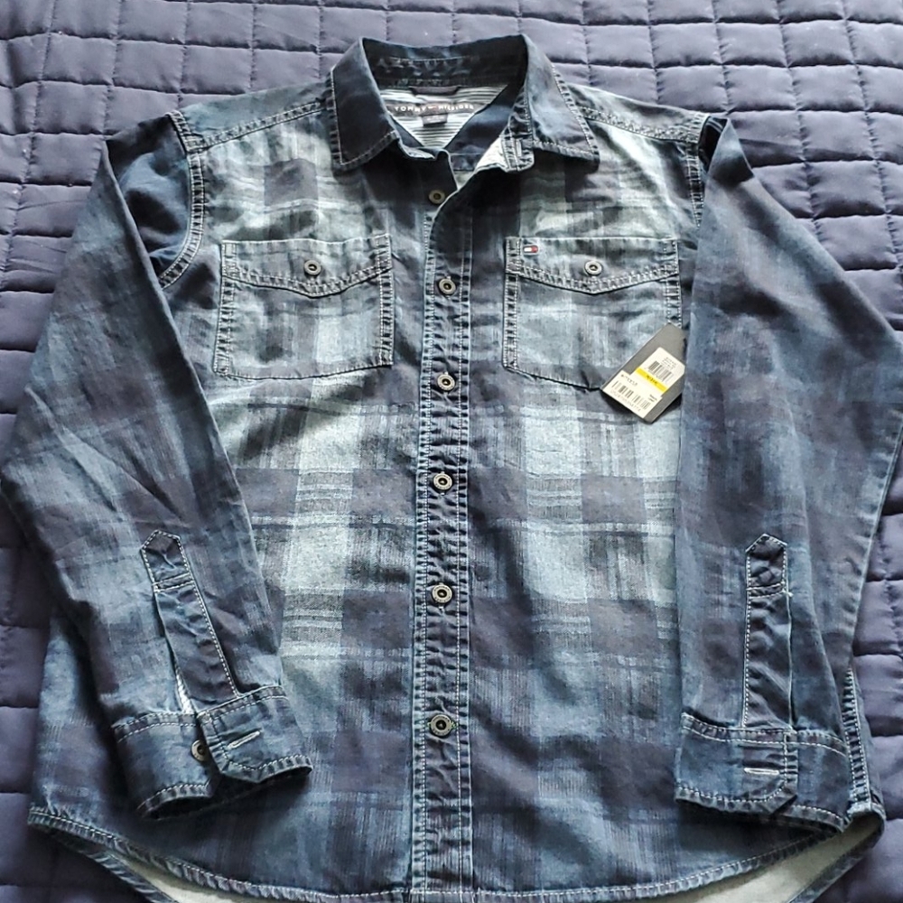 Long sleeve denim button down